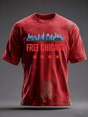Men's Free Chicago Printed T-shirt