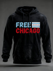 Men's Free Chicago Printed Hoodie
