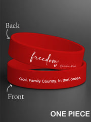 Unisex Freedom It's All About Jesus Charlie Kirk Silicone Wristband
