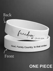 Unisex Freedom It's All About Jesus Charlie Kirk Silicone Wristband