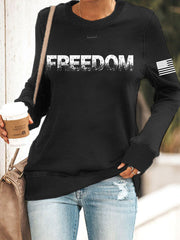 Women's Freedom Printed fitted sweatshirt
