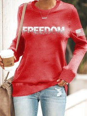Women's Freedom Printed fitted sweatshirt