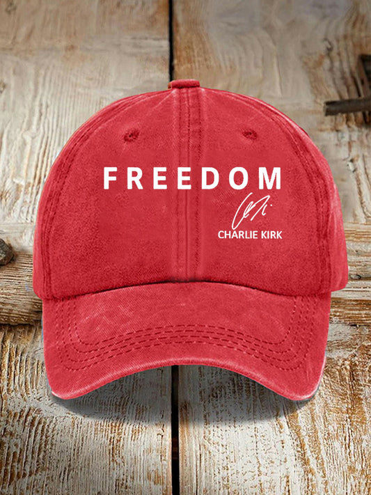 Unisex Freedom Is Not Free R.I.P Charlie Kirk Print Hat