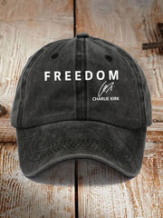 Unisex Freedom Is Not Free R.I.P Charlie Kirk Print Hat