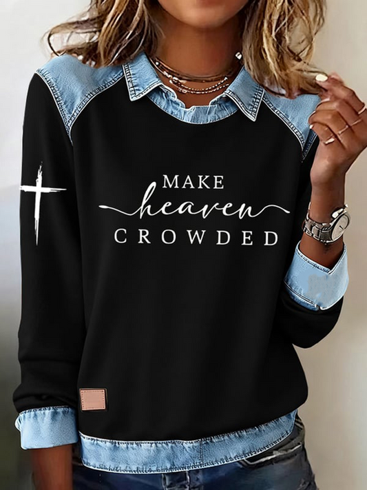 Women's Make Heaven Crowded Print Sweatshirt