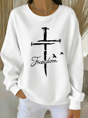 Women's Freedom Cross Faith Sweatshirt