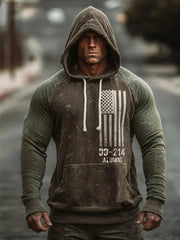 Men‘s Vintage DD-214 Alumni Veteran Print Casual Hoodie