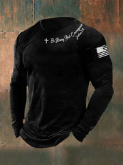 Men's Be Strong And Courageous Long Sleeve T-shirt
