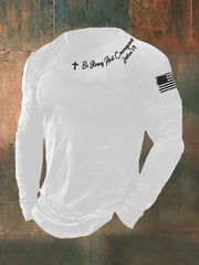 Men's Be Strong And Courageous Long Sleeve T-shirt