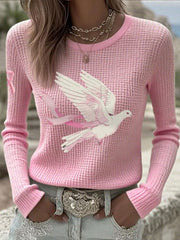 Women's Breast Cancer Awareness White Dove Tops