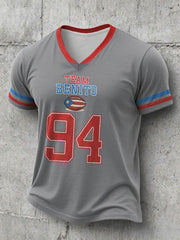 Men's Bunny Football Music Lover Printed T-shirt