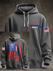 Men's The Fading of the Red White and Blue Printed Hoodie