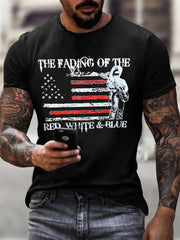 Men's The Fading of the Red White and Blue Printed T-shirt