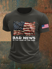 Men's Bad News In The Land Of The Free Printed T-shirt