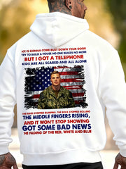 Men's The Fading of the Red White and Blue Hoodie