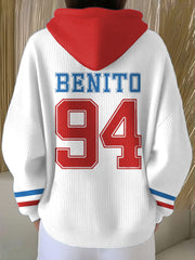 Women's Bunny Football Music Lover Printed Hoodie