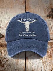 Unisex Bad News The Fading Of The Red White And Blue Print Hat