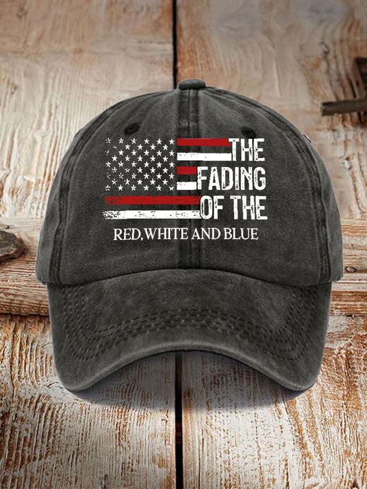 Unisex The Fading Of The Red White And Blue Print Hat
