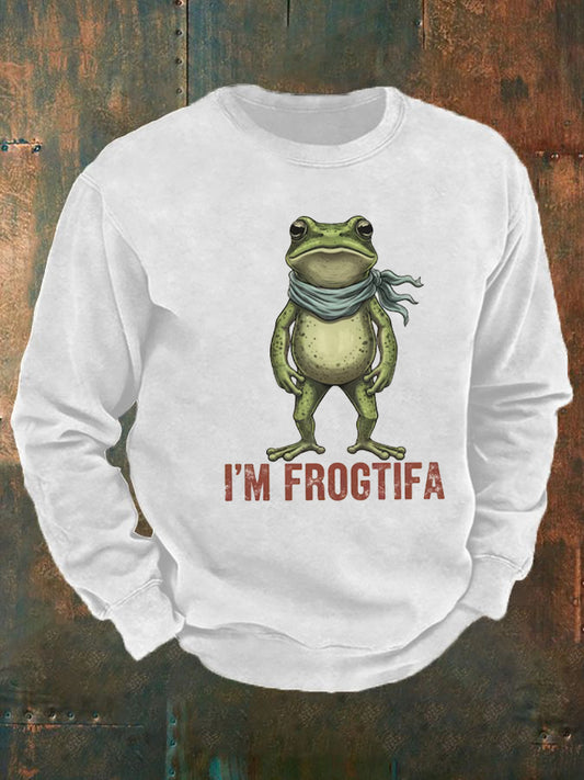 Men's Retro Resist Frog Crew Neck Sweatshirt