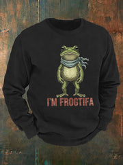 Men's Retro Resist Frog Crew Neck Sweatshirt