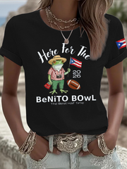 Women's Here For The Benito Bowl Iron On Short Sleeve T-Shirt