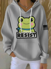 Women's FDT Polish Frog Print Hoodie