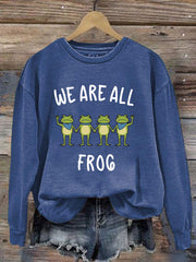 Women's Resist Frog Printed Casual Sweatshirt