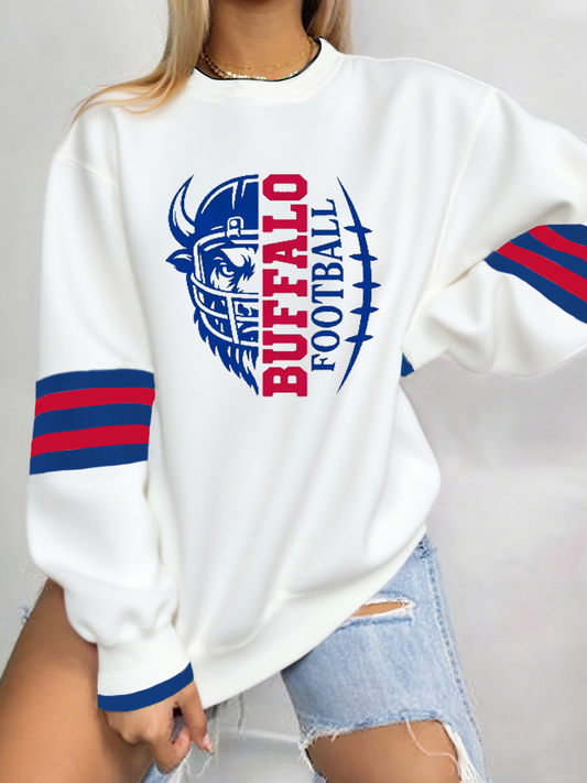 Women's Football Fans Lovers Gameday Casual Regular Sweatshirt