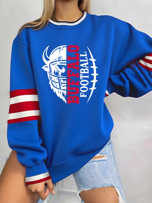 Women's Football Fans Lovers Gameday Casual Regular Sweatshirt