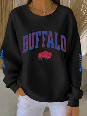 Women's Football Fans Lovers Gameday Casual Sweatshirt