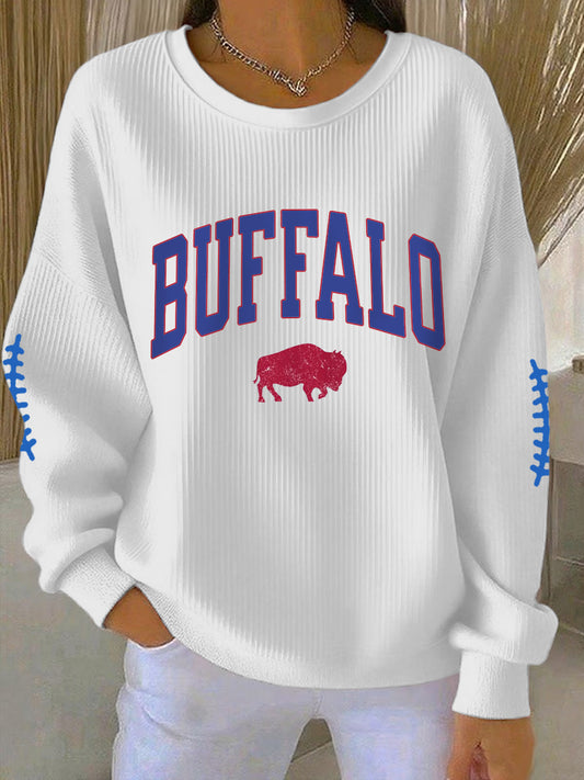 Women's Football Fans Lovers Gameday Casual Sweatshirt
