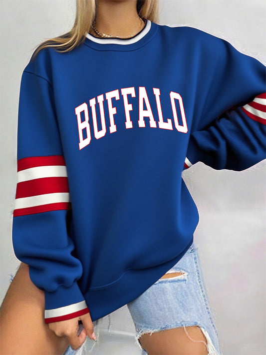 Women's Football Fans Lovers Gameday Casual Sweatshirt