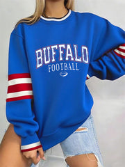Women's Be Good Do Good God Bless Go Buffalo Football Fans Lovers Gameday Casual Sweatshirt