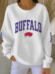 Women's Football Fans Lovers Gameday Casual Sweatshirt