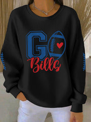 Women's Football Fans Lovers Gameday Casual Sweatshirt