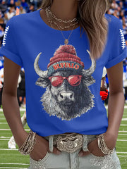 Women's Football Fans Lovers Gameday Casual Tee