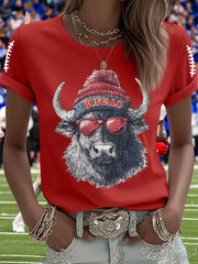 Women's Football Fans Lovers Gameday Casual Tee