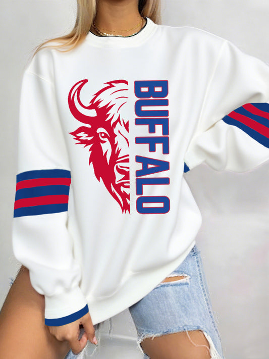 Women's Football Fans Lovers Gameday Casual Sweatshirt