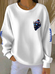 Women's Be Good Do Good God Bless Go Buffalo Football Fans Lovers Gameday Casual Sweatshirt