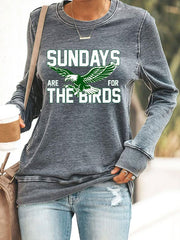 Women's Football Fans Lovers Gameday Casual fitted sweatshirt