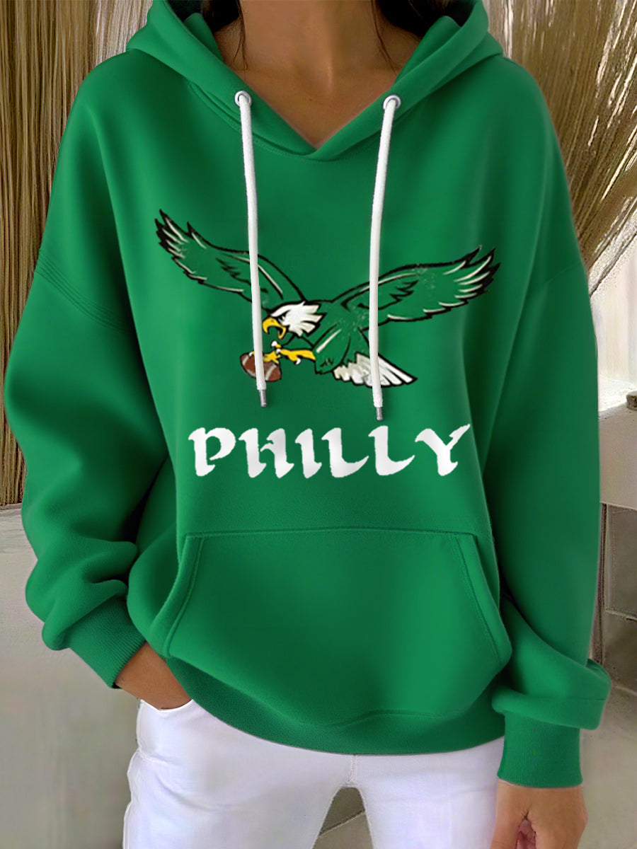 Women's Football Fans Lovers Gameday Casual Hoodie