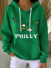 Women's Football Fans Lovers Gameday Casual Hoodie