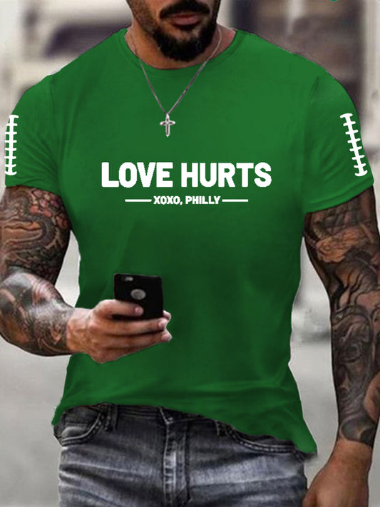 Men's Football Fans Lovers Gameday Casual  Short Sleeve Tee