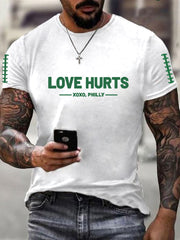 Men's Football Fans Lovers Gameday Casual  Short Sleeve Tee