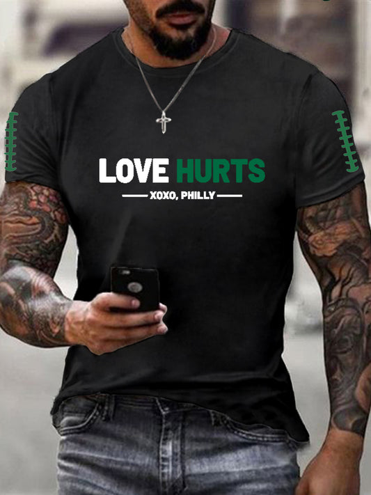 Men's Football Fans Lovers Gameday Casual  Short Sleeve Tee