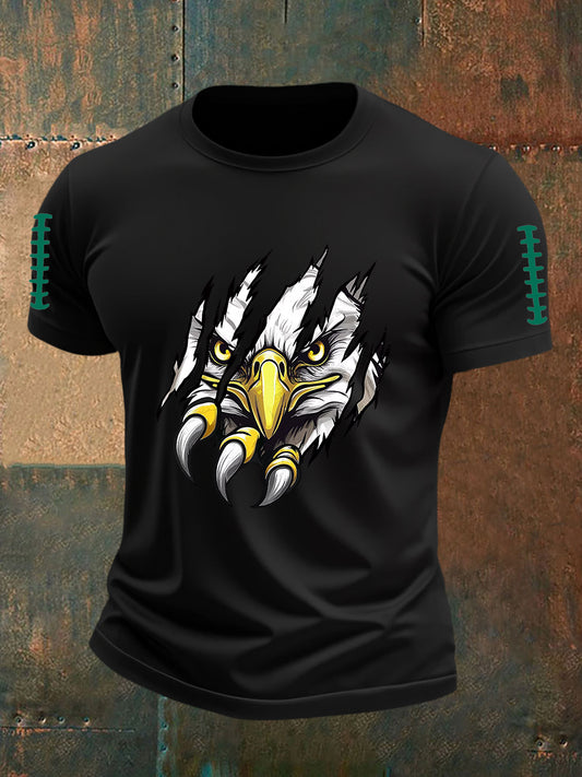 Men's Football Fans Lovers Gameday Casual  Short Sleeve Tee