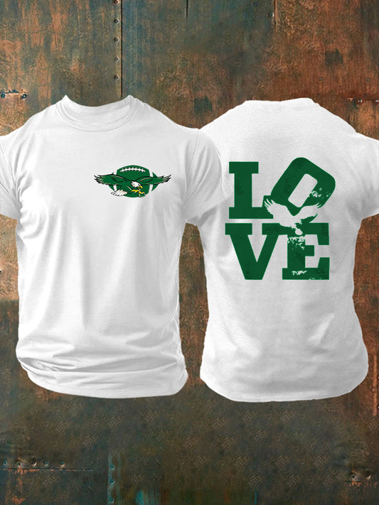 Men's Football Fans Lovers Gameday Casual  Short Sleeve Tee