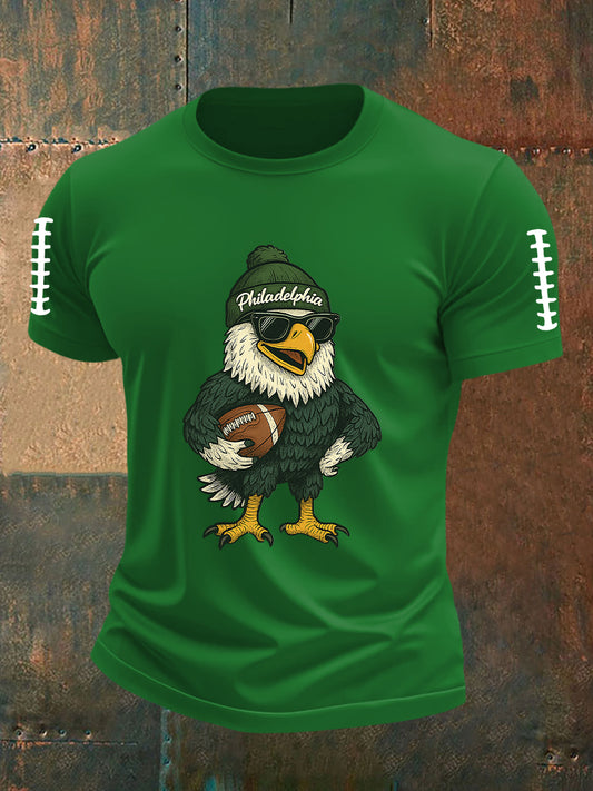 Men's Football Fans Lovers Gameday Casual  Short Sleeve Tee