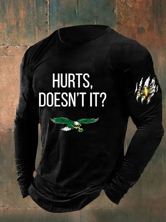 Men's Football Fans Lovers Gameday Casual  Long Sleeve T-shirt