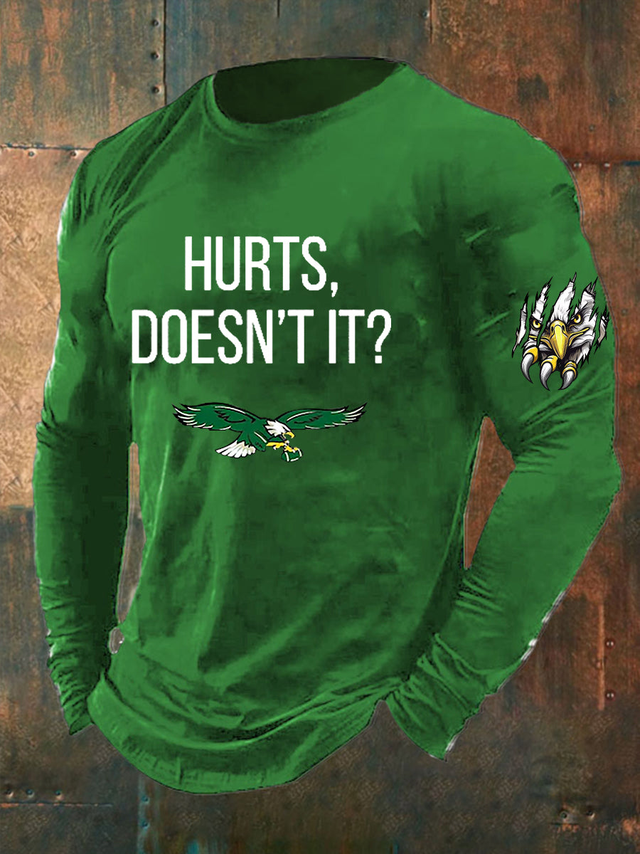 Men's Football Fans Lovers Gameday Casual  Long Sleeve T-shirt